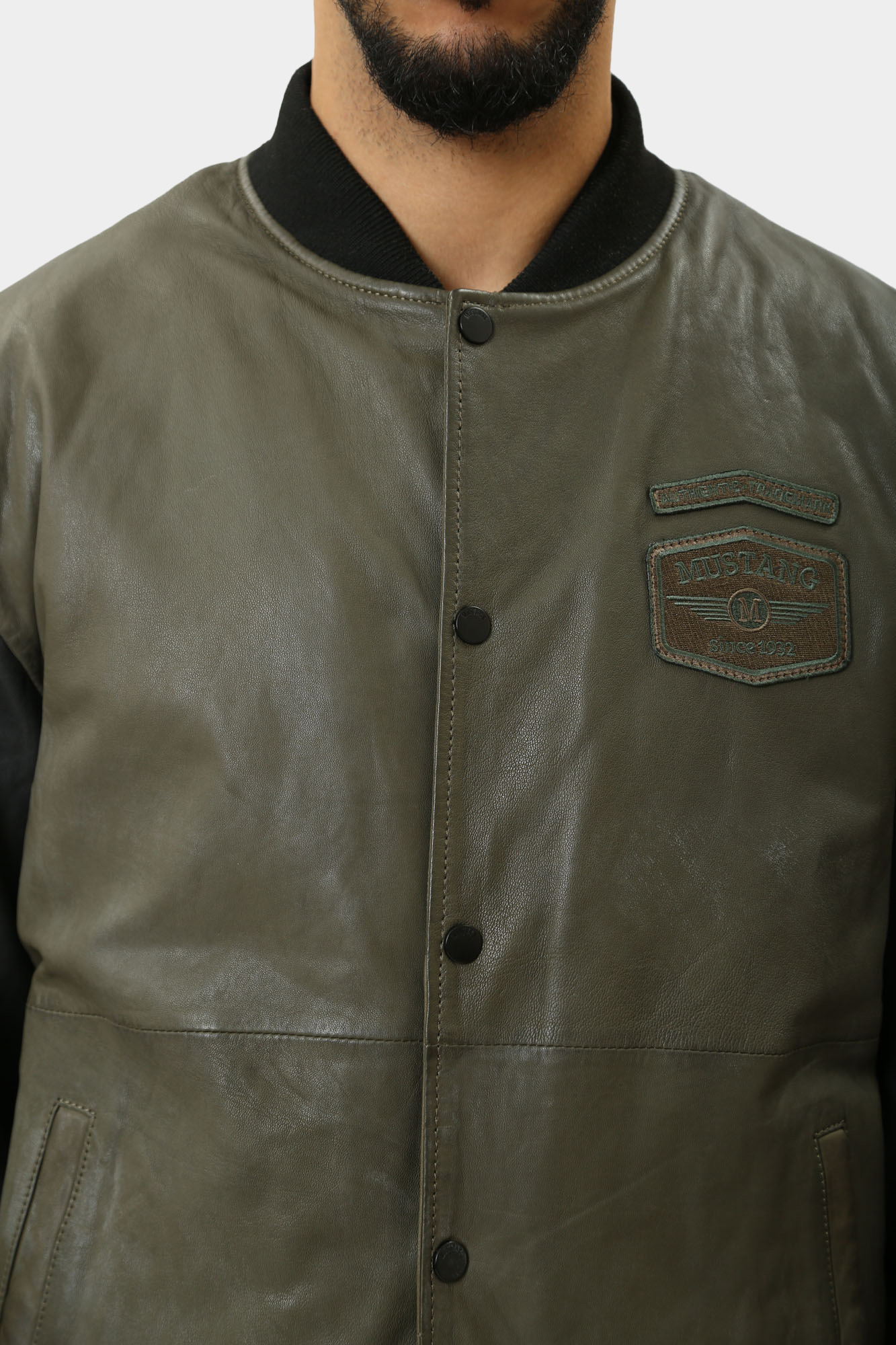 MU-M242-179 Куртка кожаная Mustang Черный