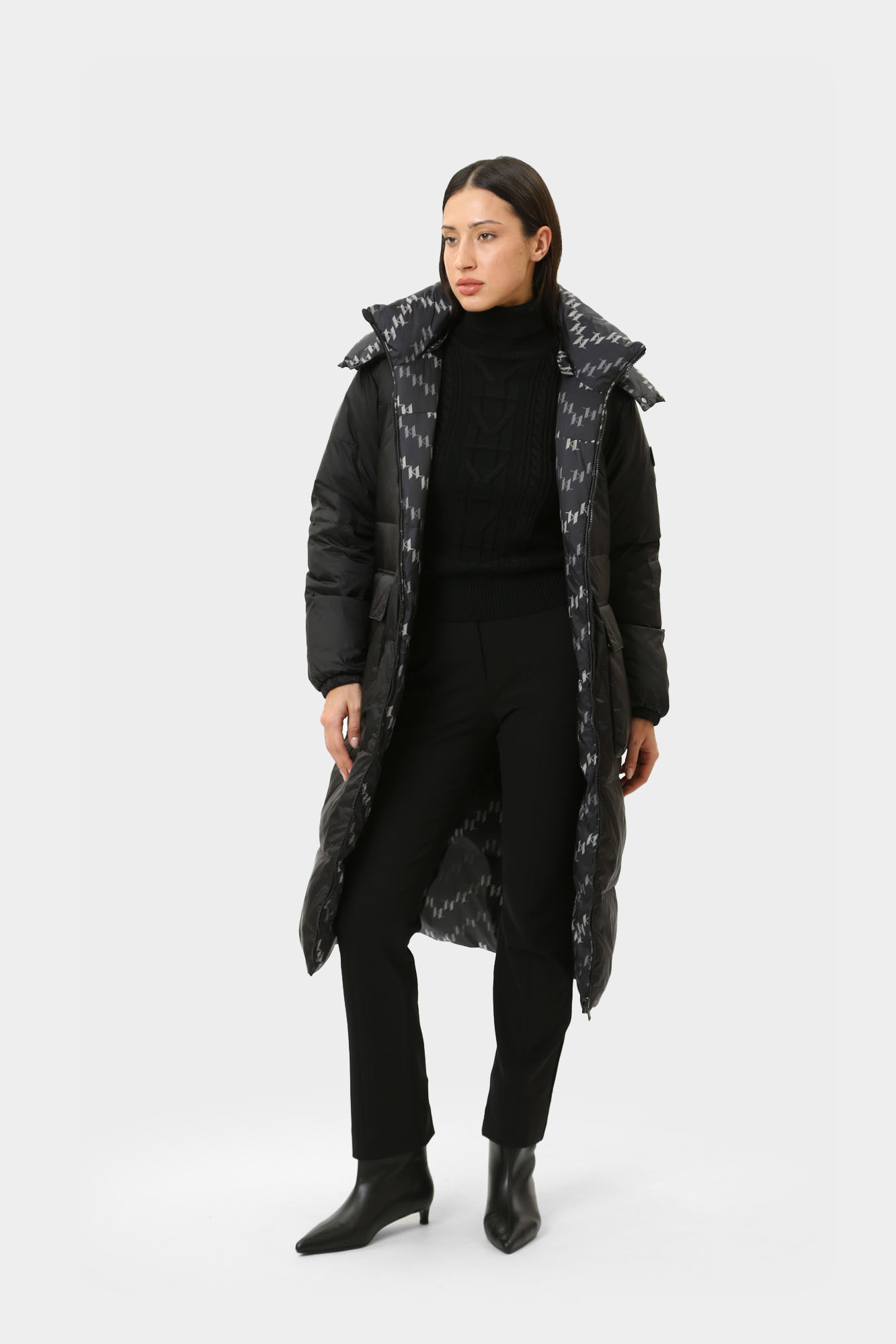 246W1505 куртка утепленная двусторонняя karl lagerfeld