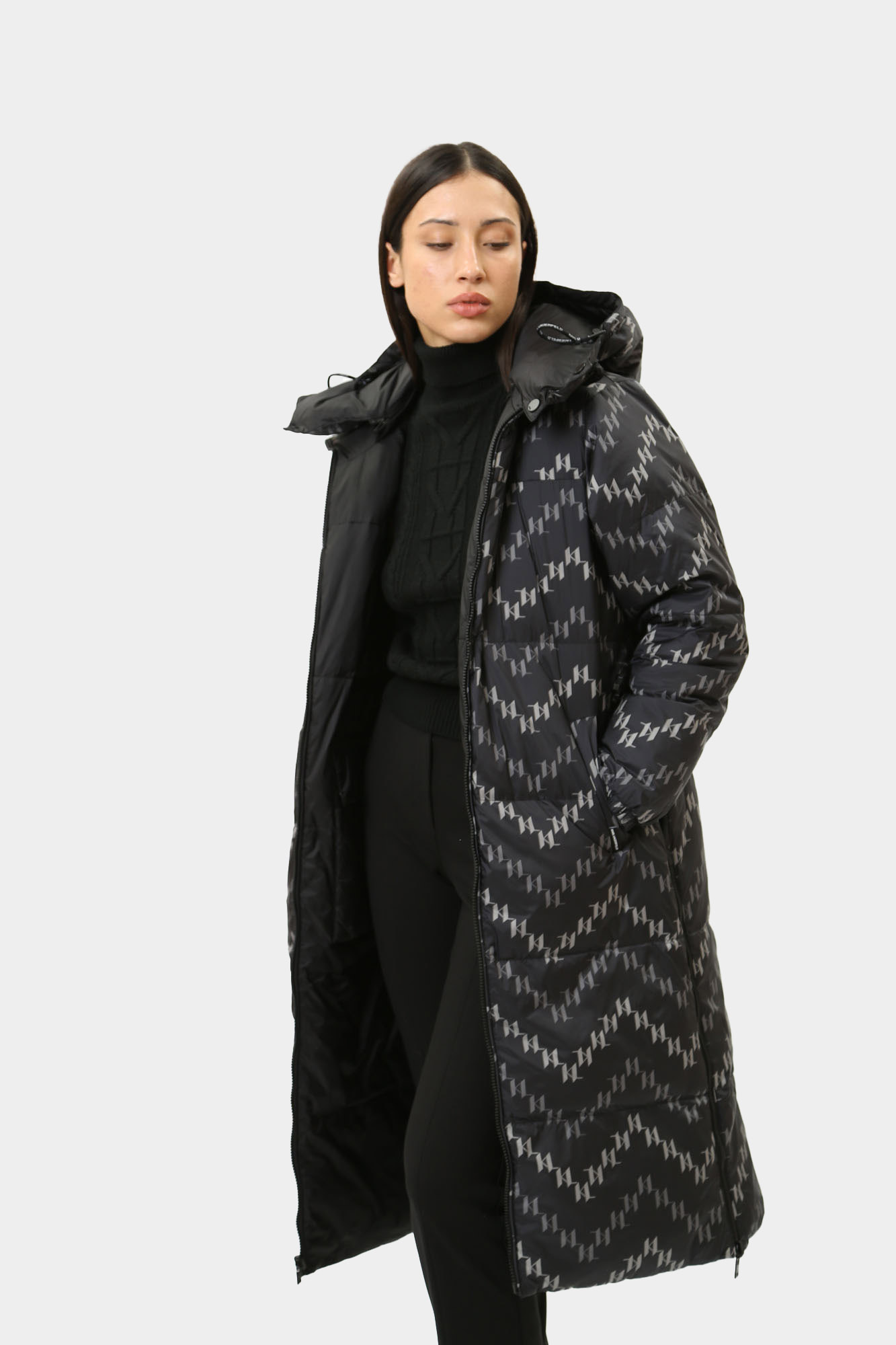 246W1505 куртка утепленная двусторонняя karl lagerfeld