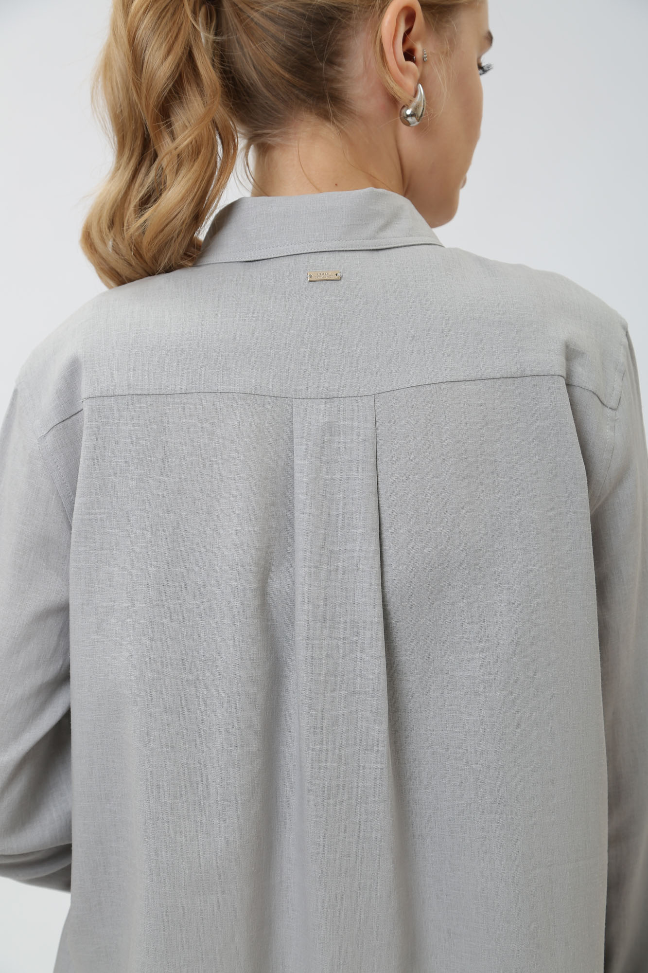 3DYC08_YN3RZ рубашка д/р льняная armani exchange 