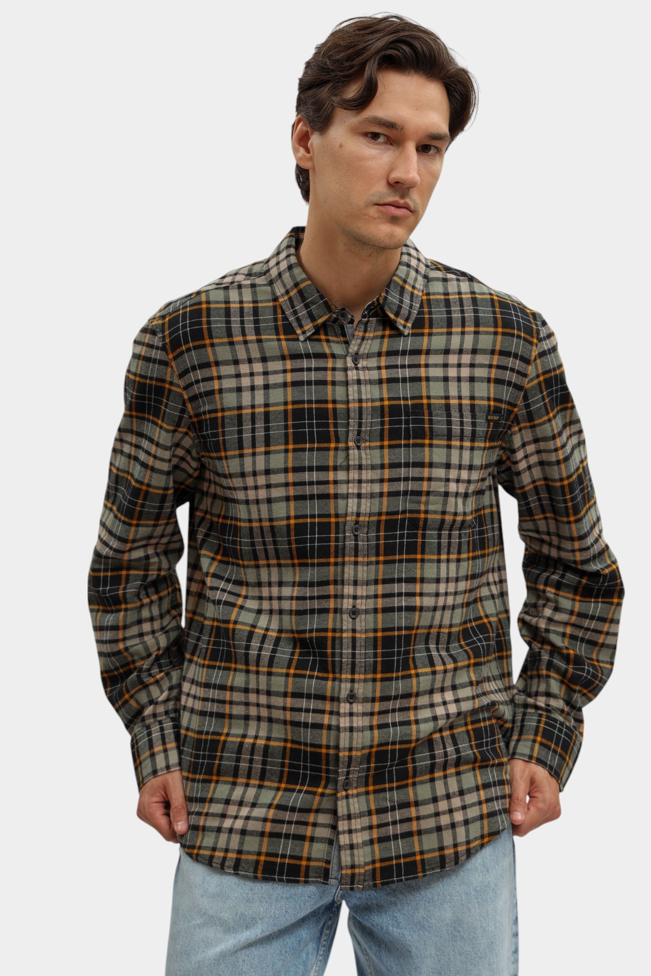 1016954 Рубашка Mustang Зеленый