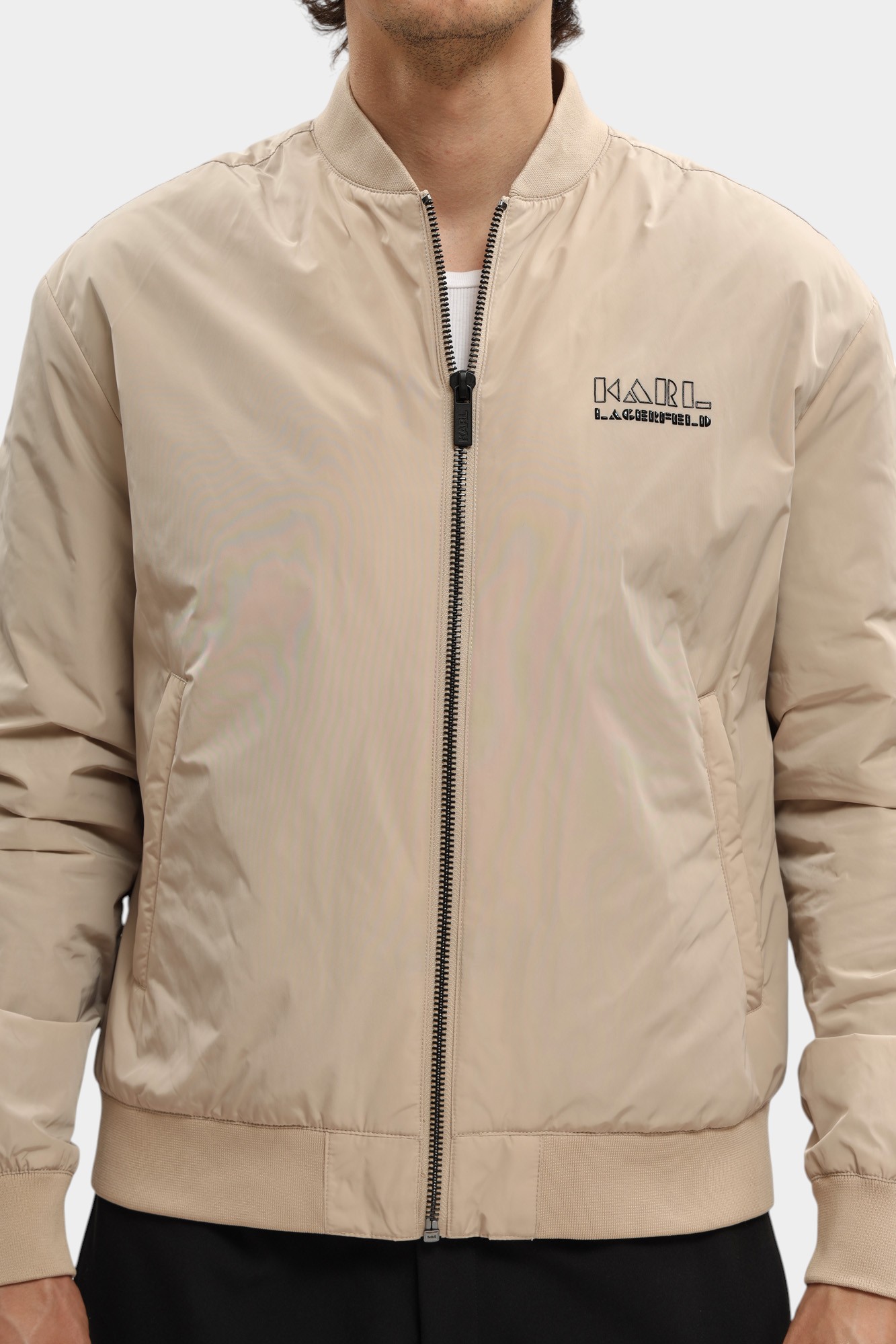 533501_505092 Бомбер Karl Lagerfeld Бежевый