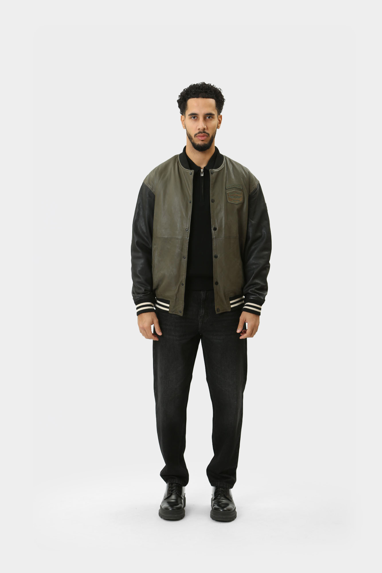 MU-M242-179 Куртка кожаная Mustang Черный