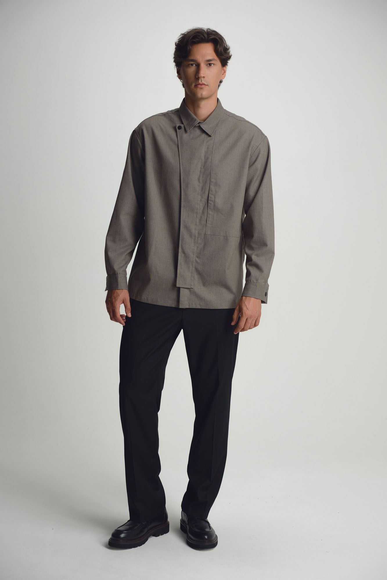 M-252-TH-56-2203 Рубашка д/р The Hills Серый