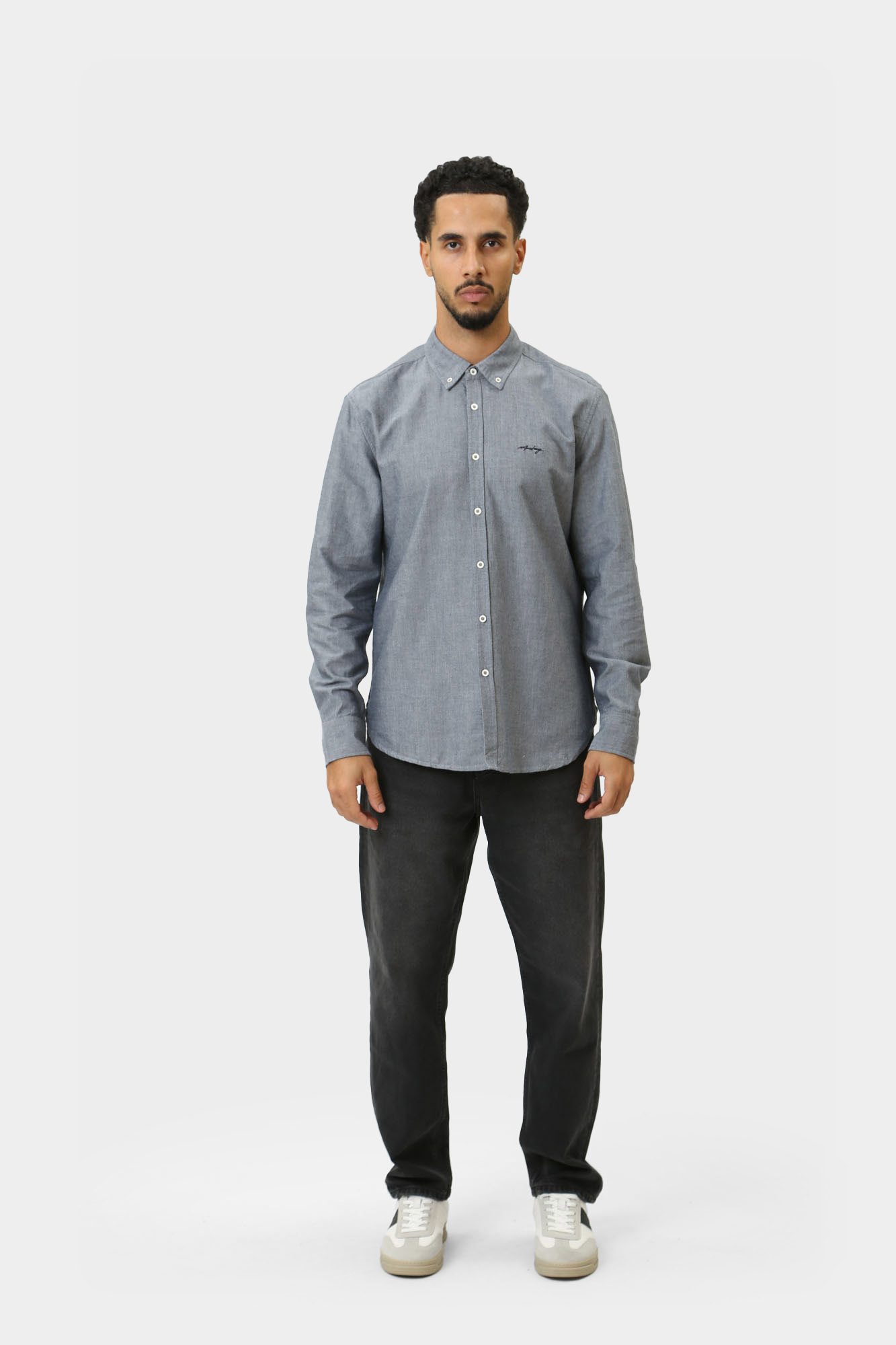 1015620 Рубашка д/р Mustang Синий