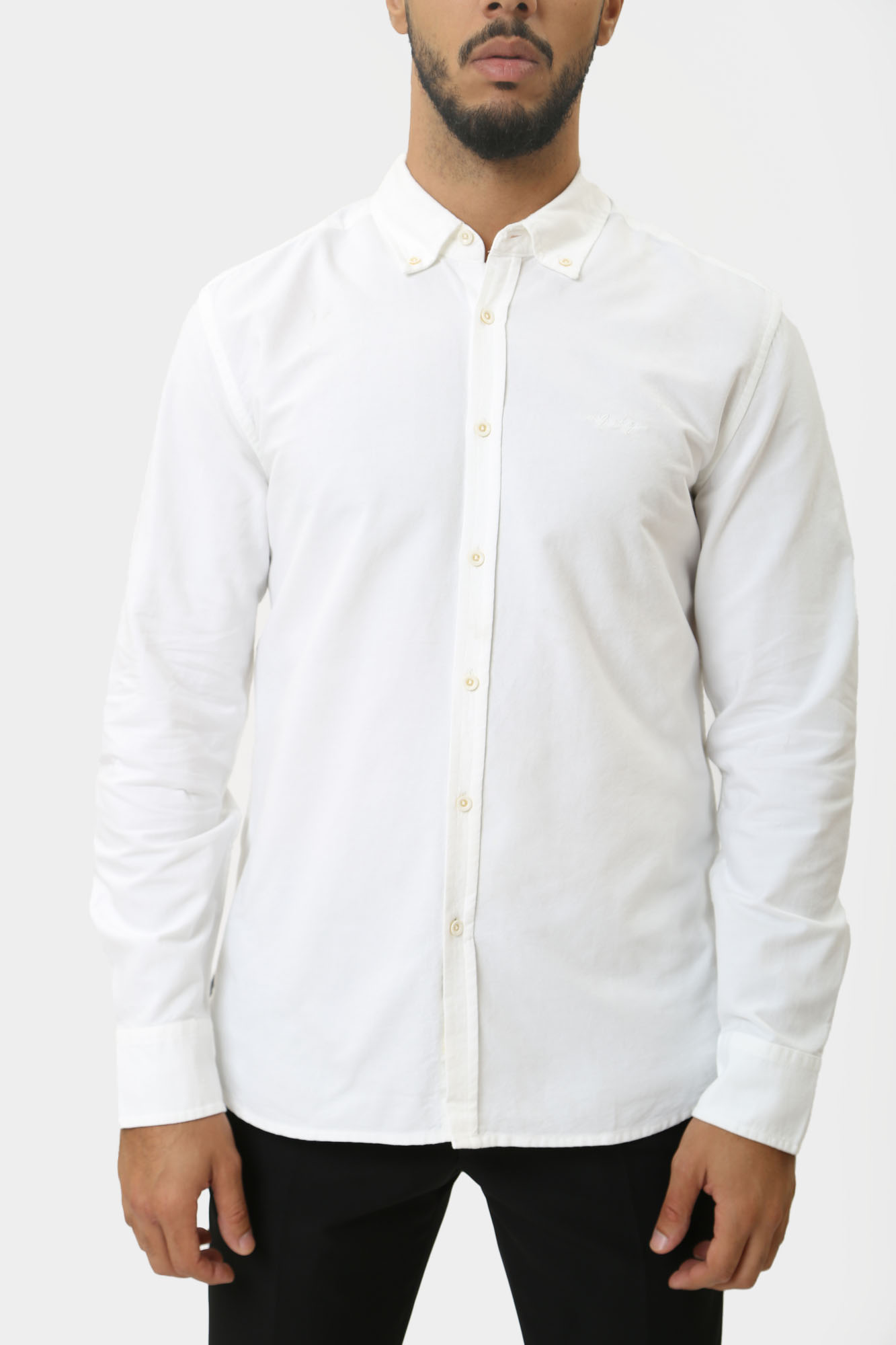 1015620 Рубашка д/р Mustang Белый