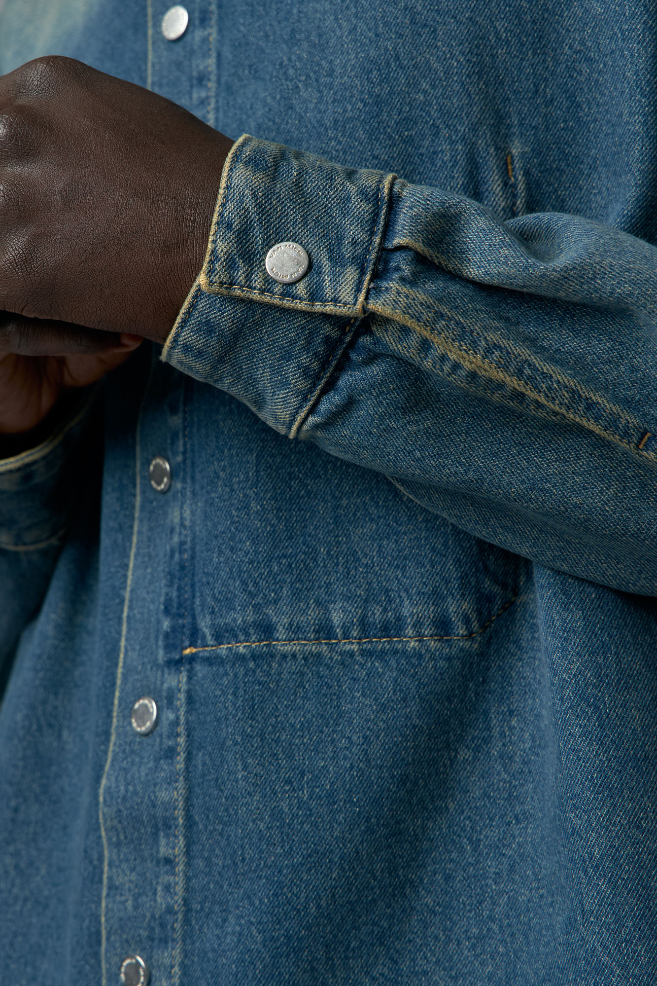 VM-OMA-33-432 Рубашка джинсовая Van Mich Голубой