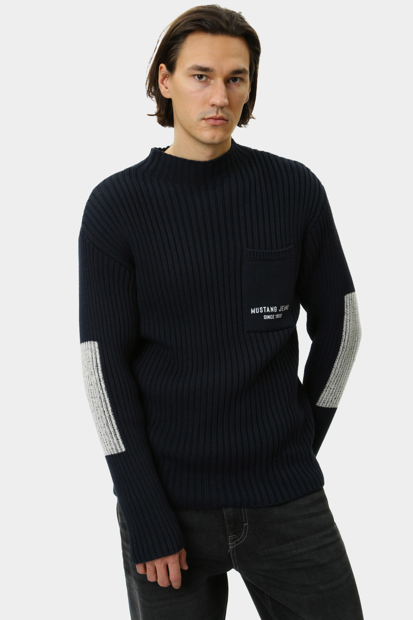 1015823 Джемпер Mustang Синий