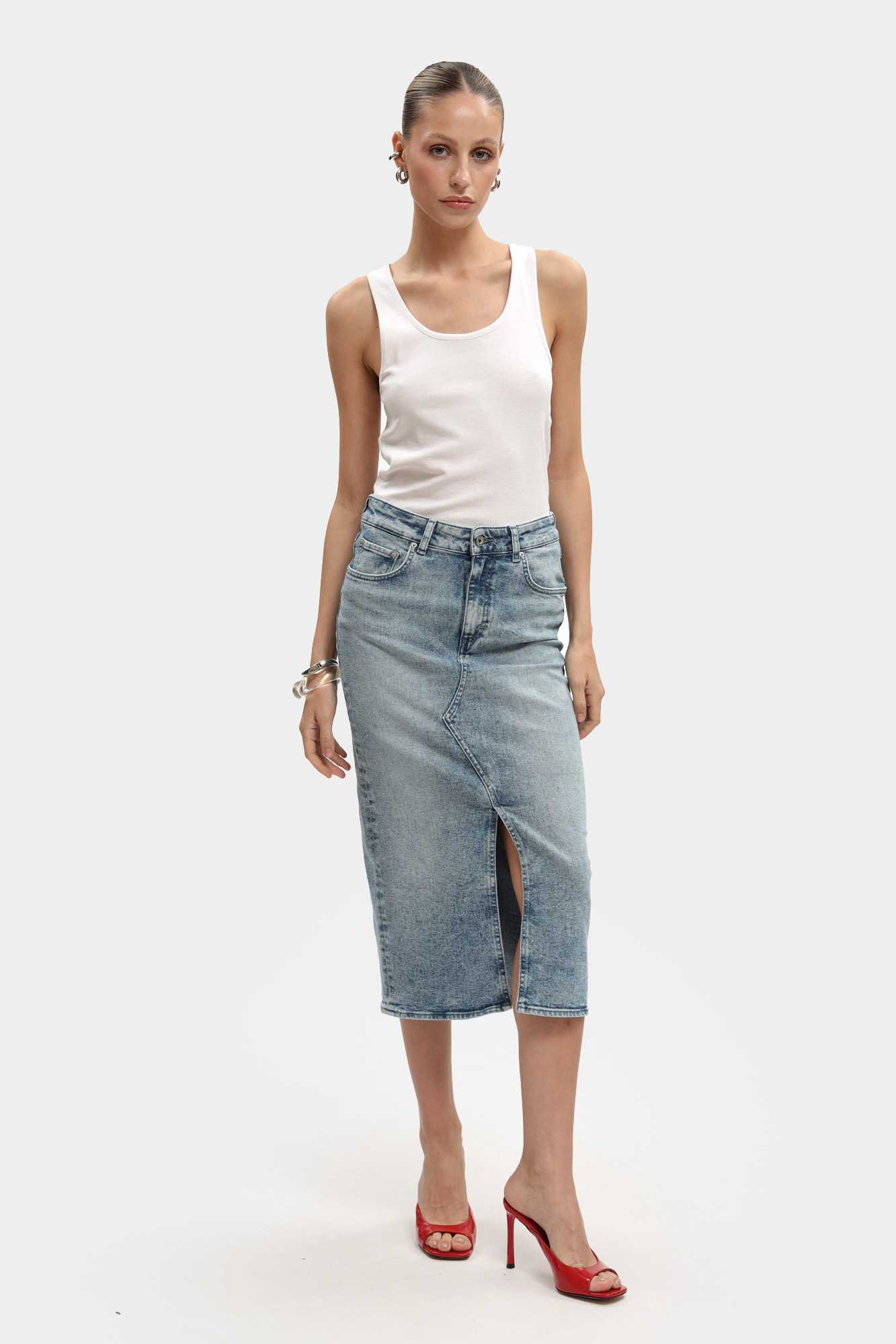 1016225-5000 юбка джинсовая mustang 