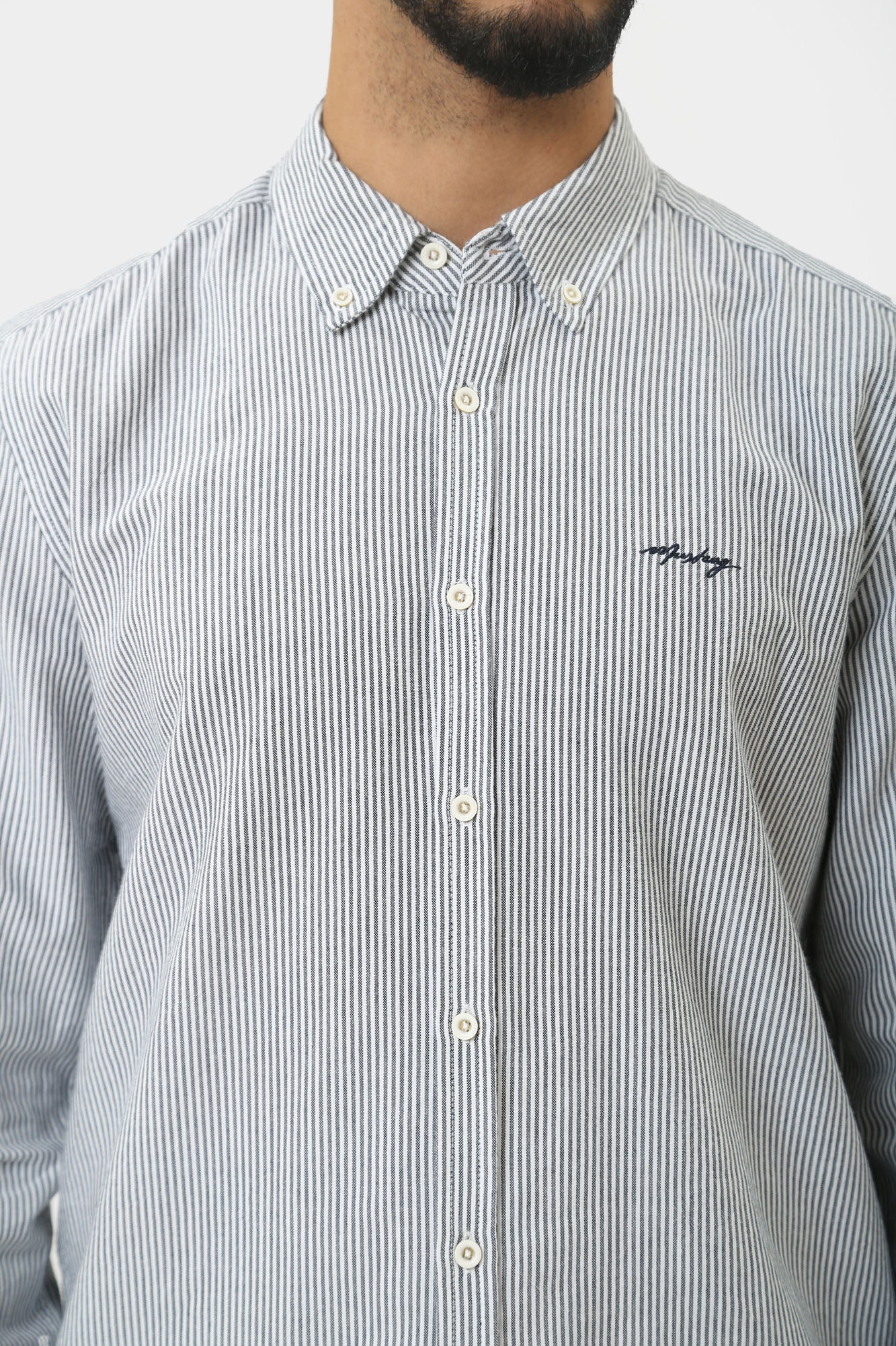 1015620 Рубашка д/р Mustang Синий