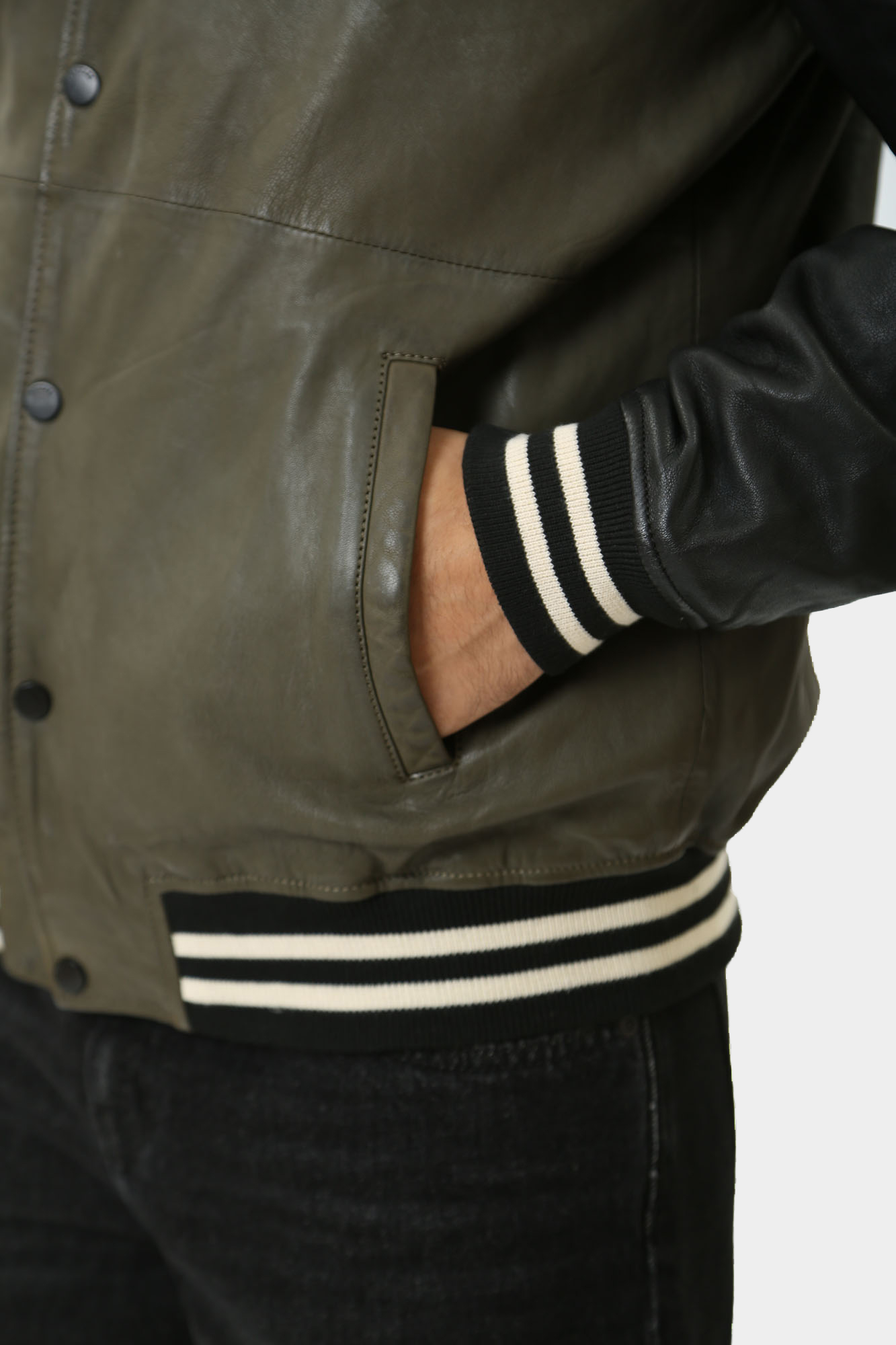 MU-M242-179 Куртка кожаная Mustang Черный