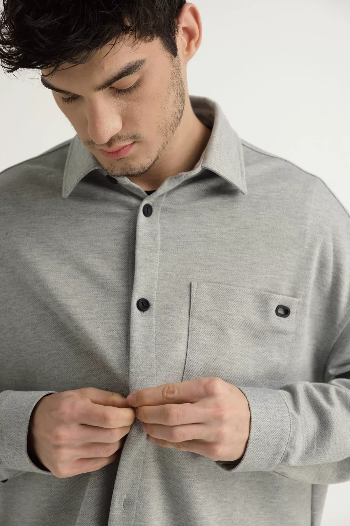 M-242-TH-56-0055 Рубашка д/р The Hills Серый