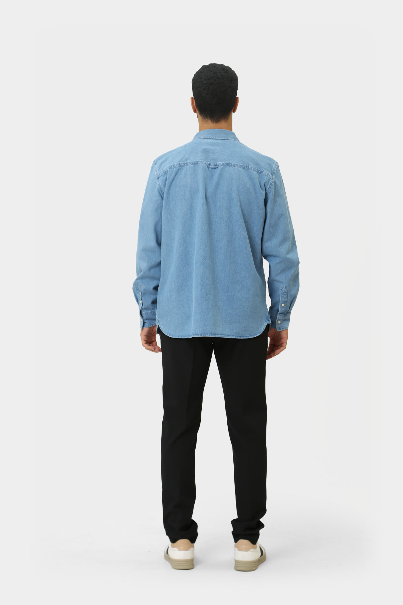 1015616-5000 Рубашка джинсовая д/р Mustang Синий