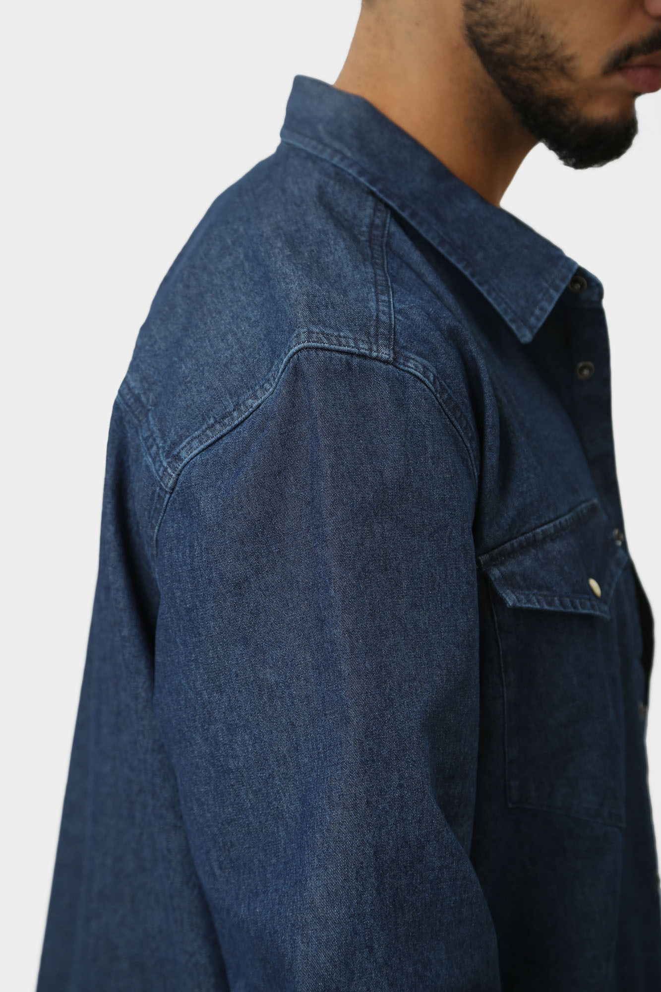 1015616-5000 Рубашка джинсовая д/р Mustang Синий