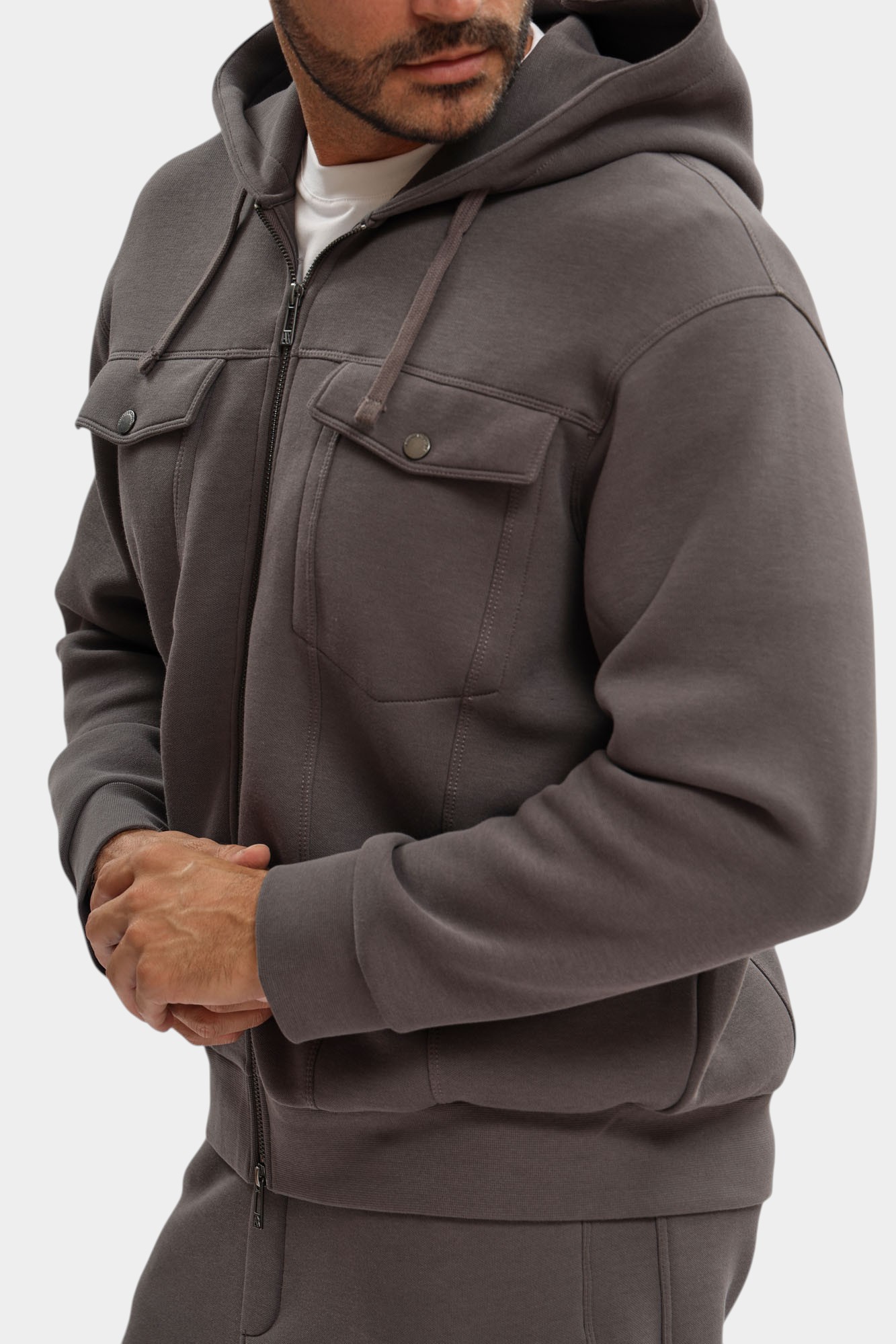 XM000967_AF16222 Толстовка с/к Armani Exchange Серый