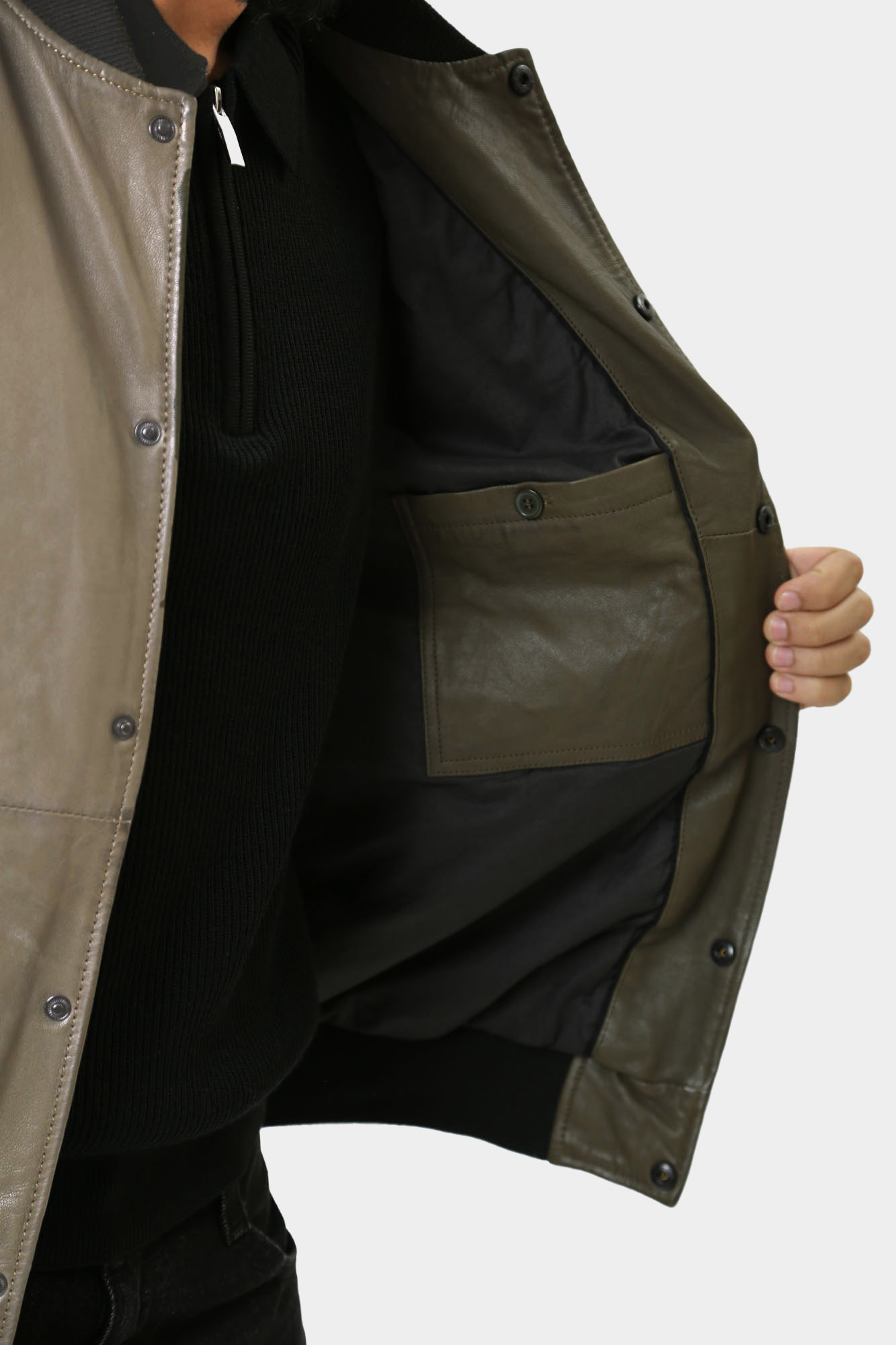 MU-M242-179 Куртка кожаная Mustang Черный