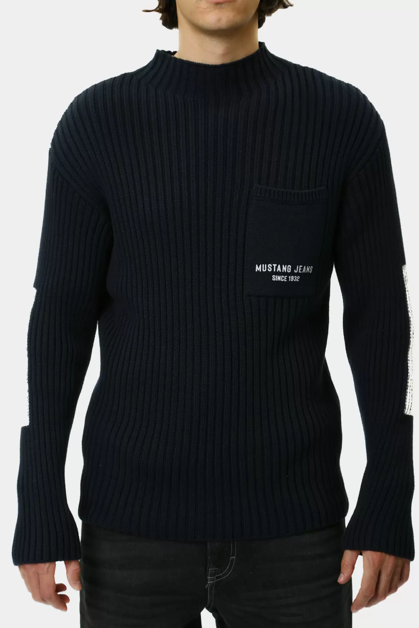 1015823 Джемпер Mustang Синий