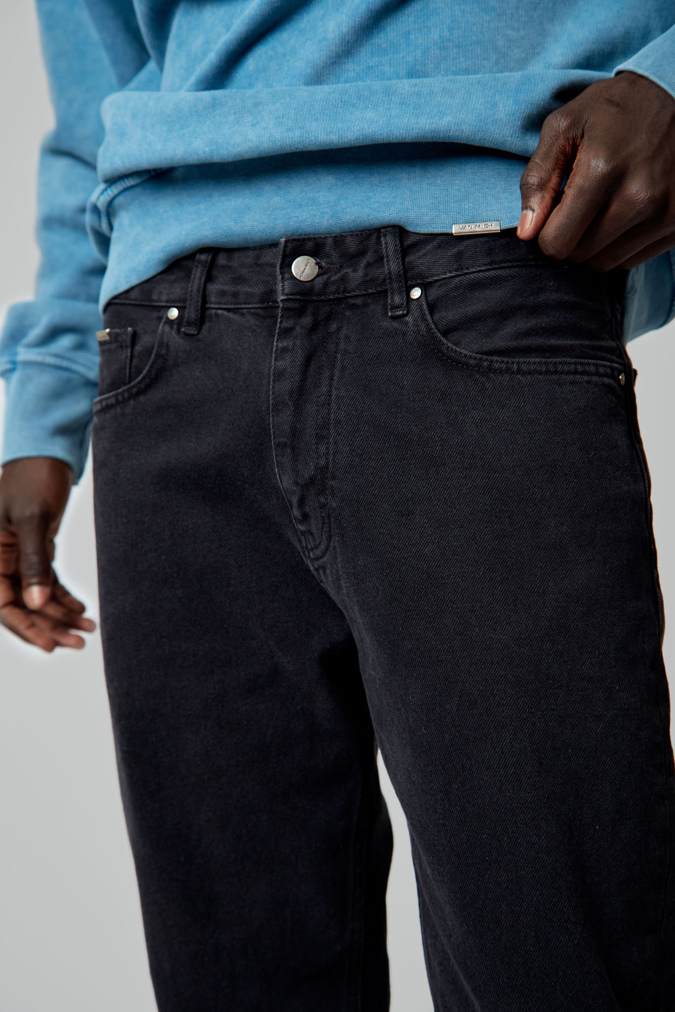 VM-OMA-33-357 Брюки джинсовые Van Mich Серый