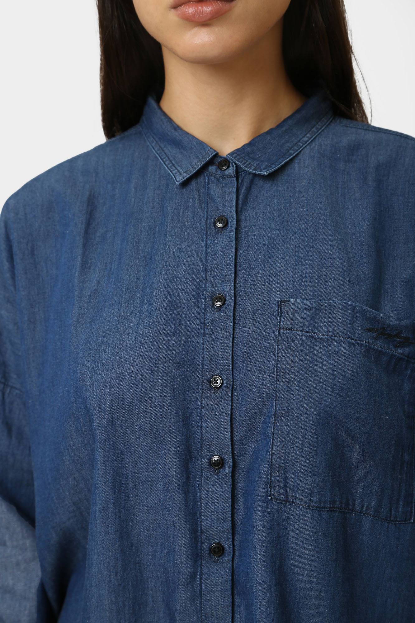 1015420-5000 рубашка джинсовая д/р mustang 