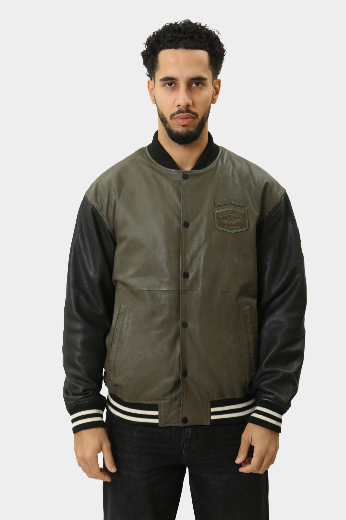 MU-M242-179 Куртка кожаная Mustang Черный