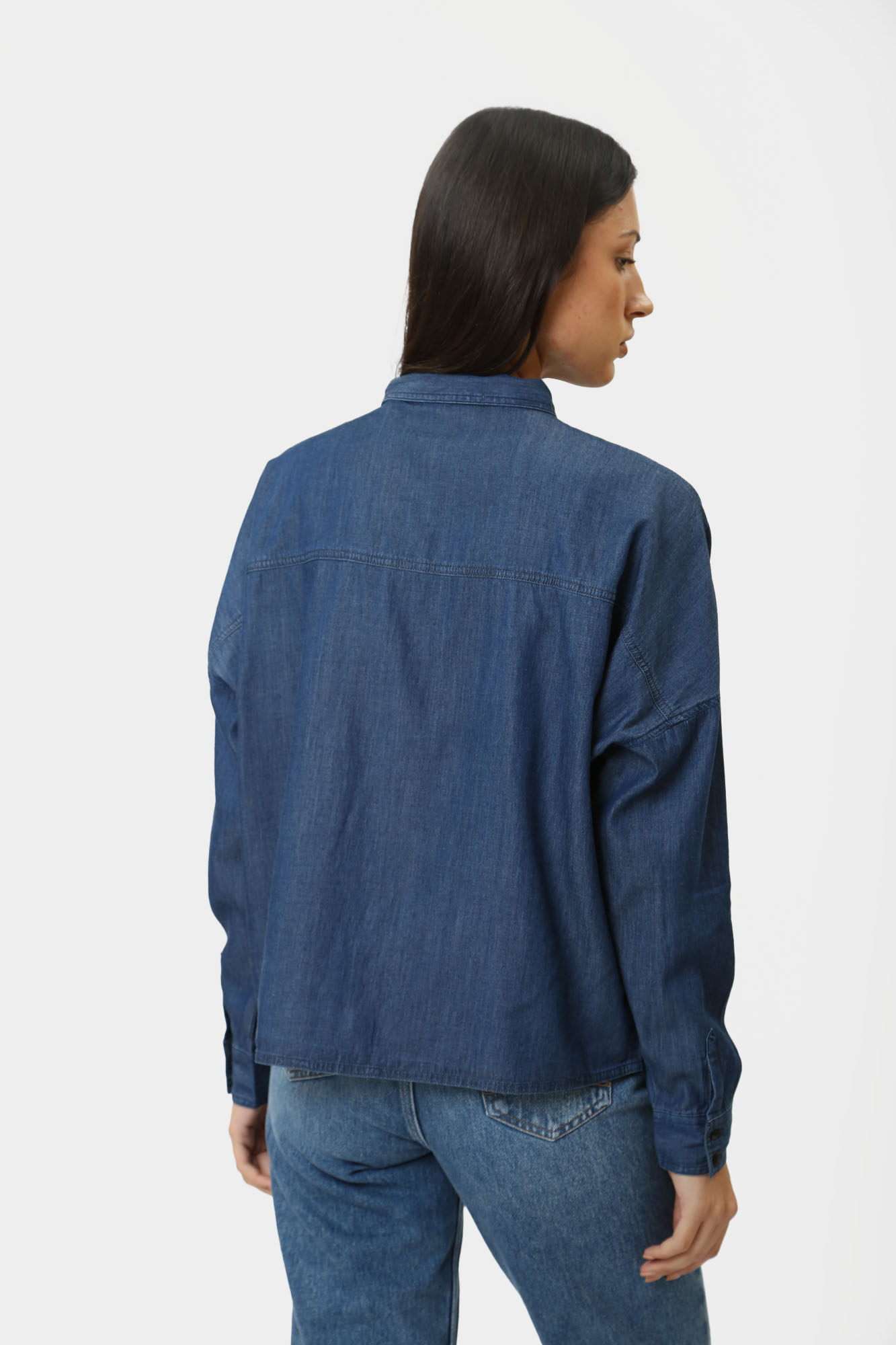 1015420-5000 рубашка джинсовая д/р mustang 