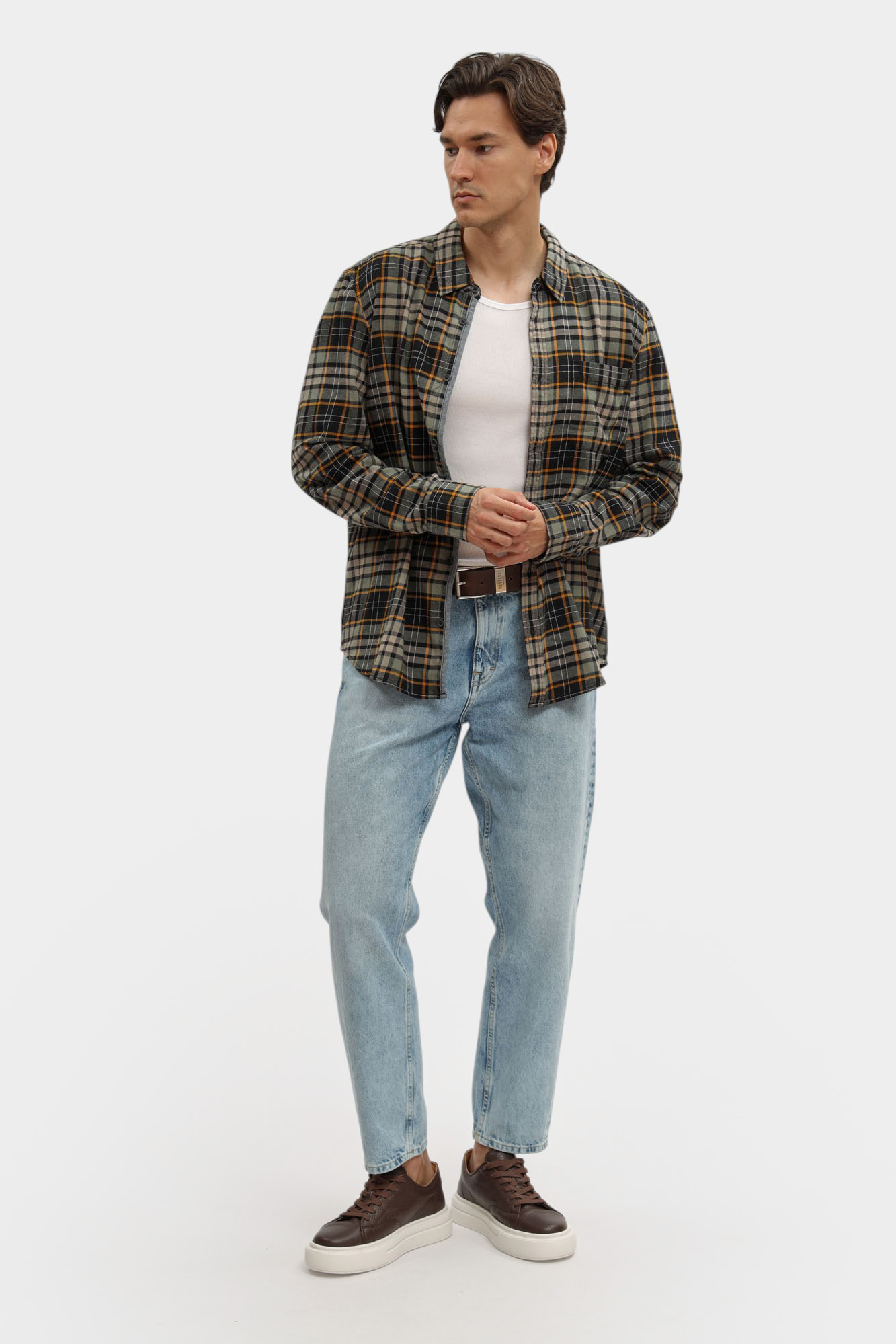 1016954 Рубашка Mustang Зеленый