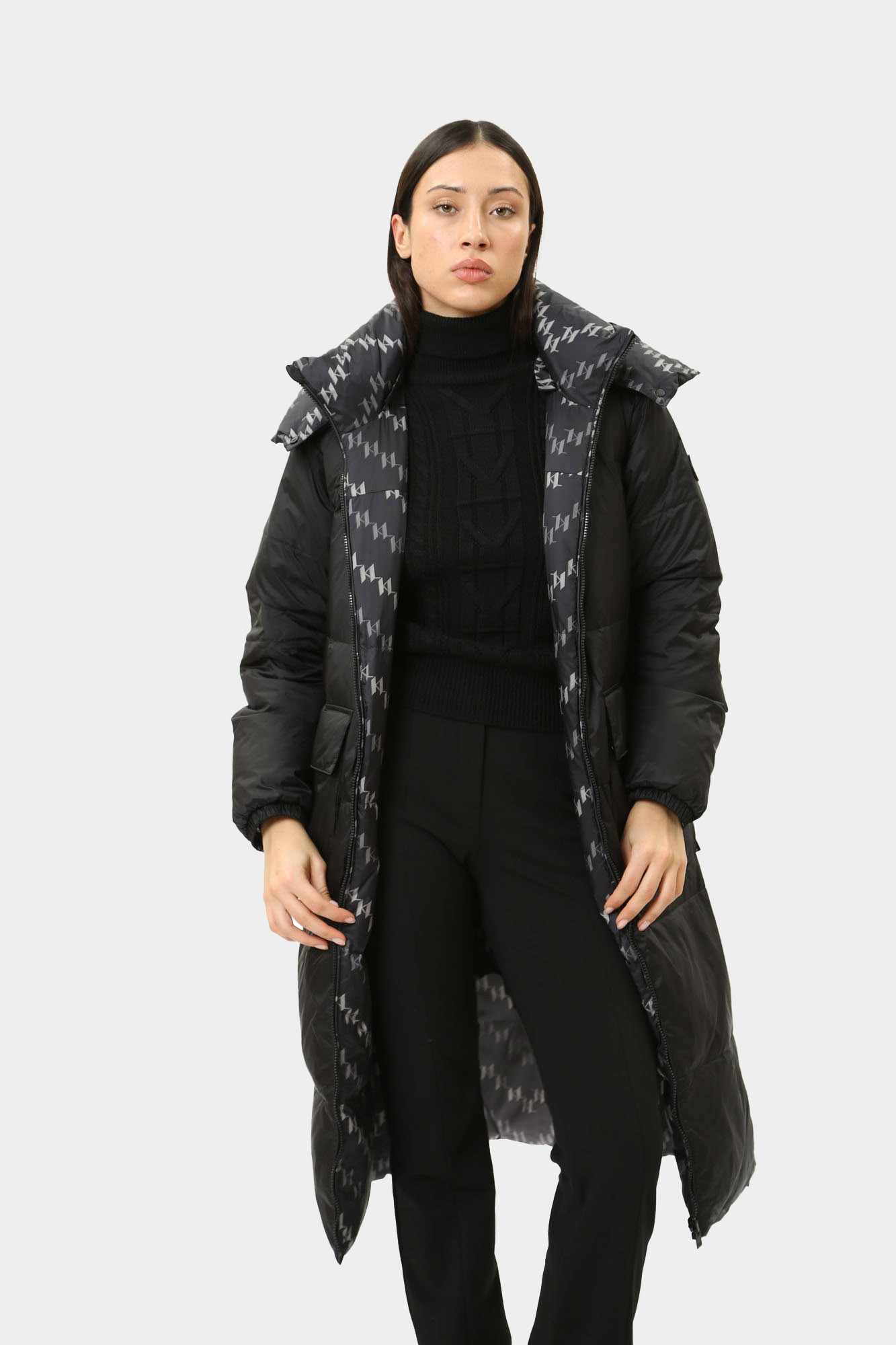 246W1505 куртка утепленная двусторонняя karl lagerfeld