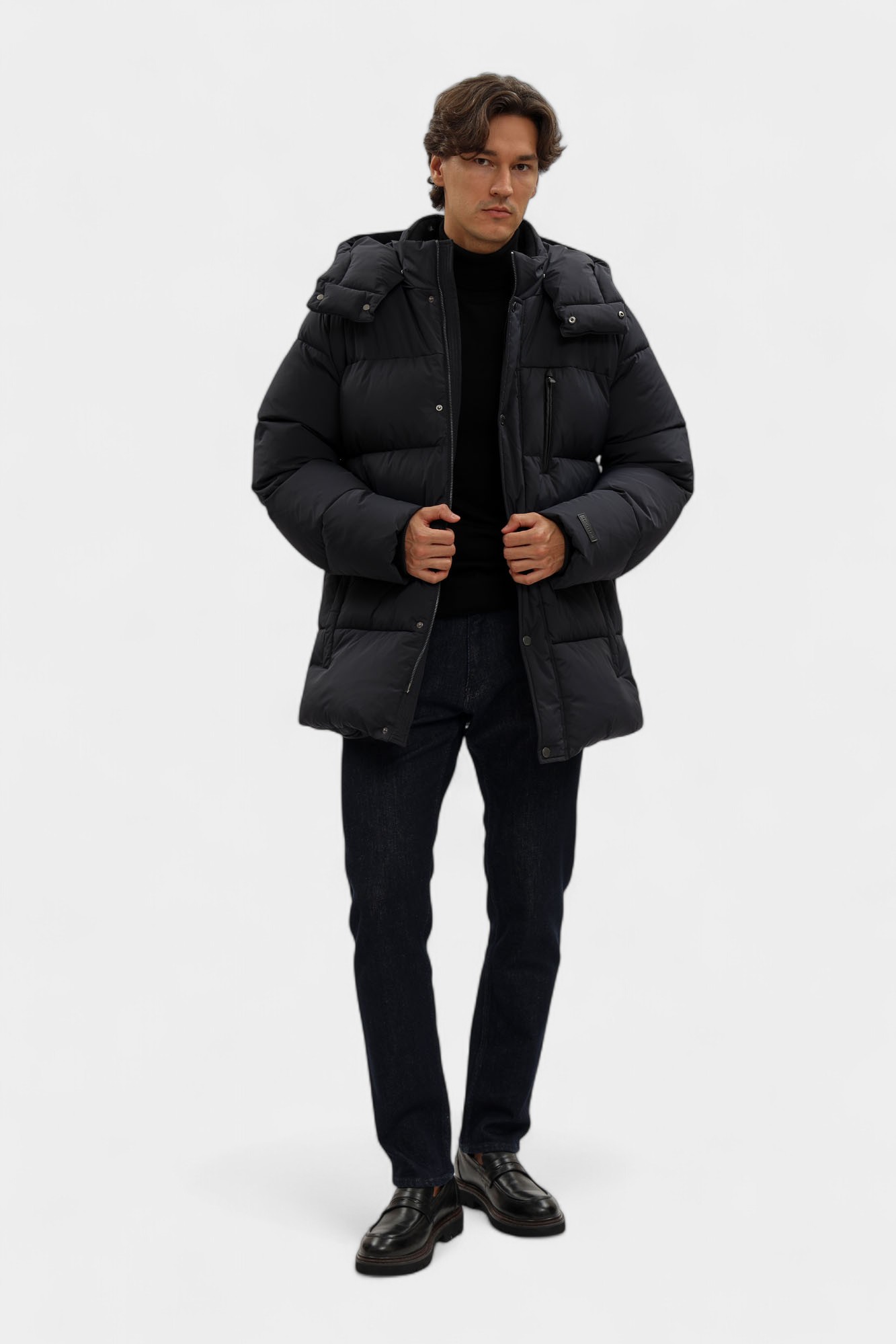 F008M000013N-MO805N12-08YT Пальто пуховое Trussardi Синий