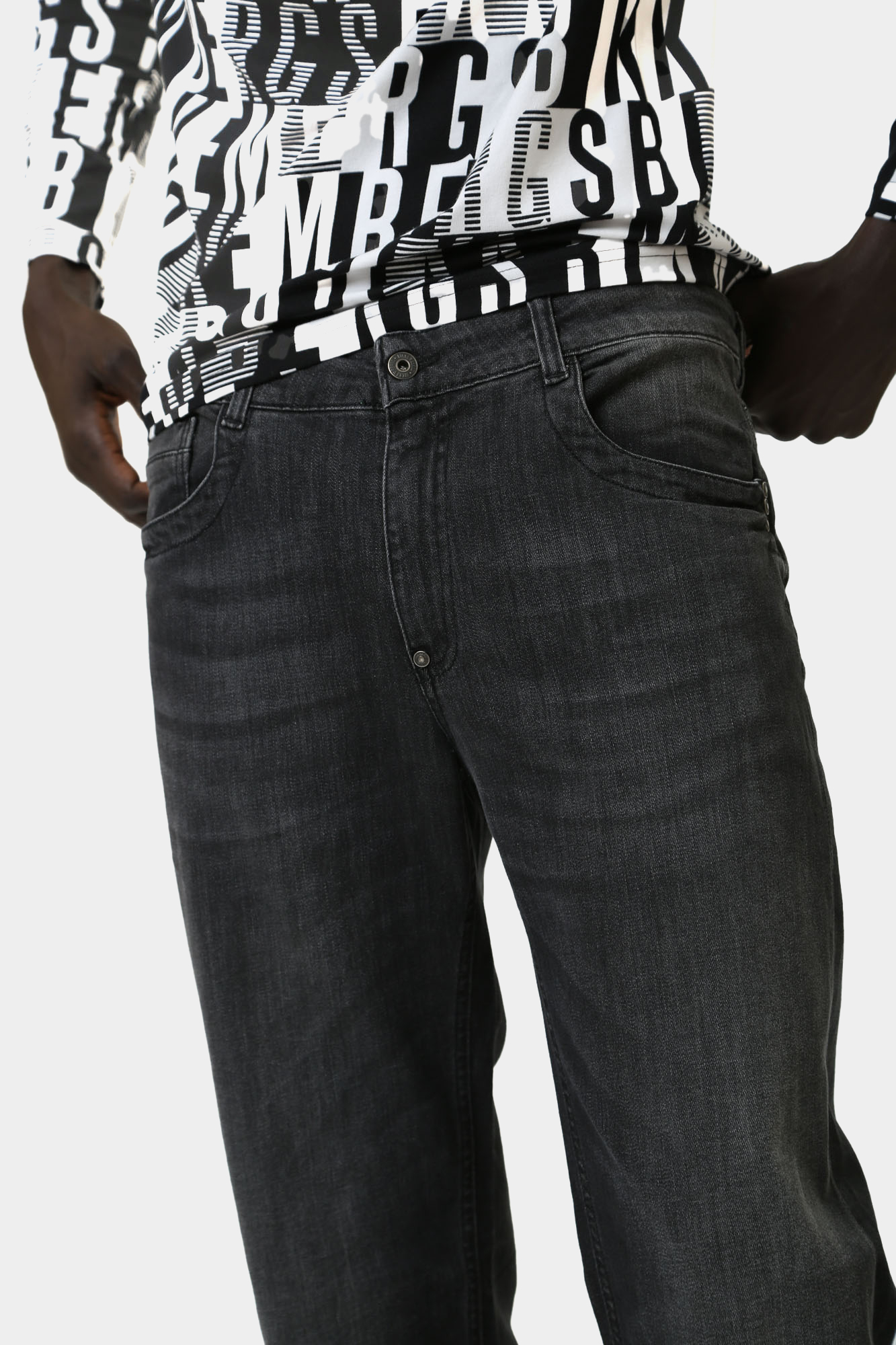 BMD0574 Брюки джинсовые Bikkembergs Черный