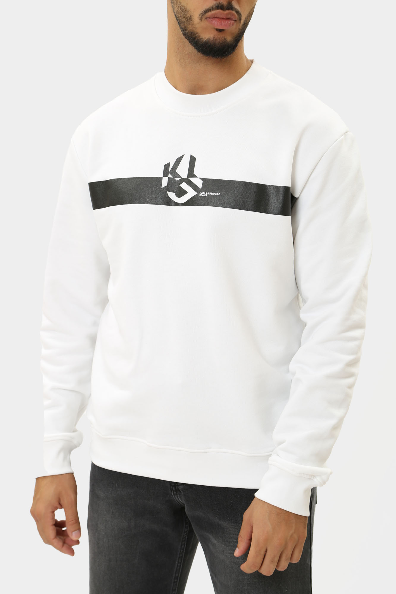 245D1806 Свитшот Karl Lagerfeld Jeans Белый