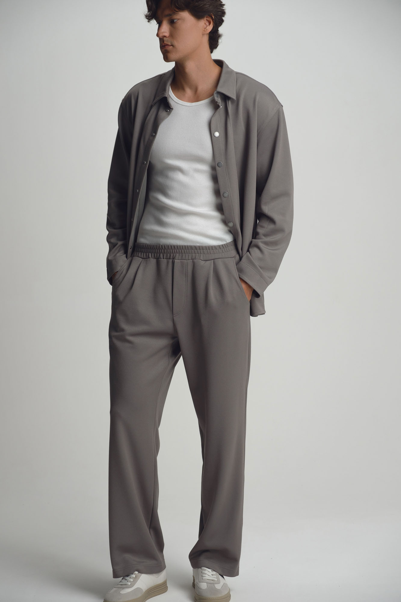 M-252-TH-56-2301 Рубашка д/р The Hills Серый