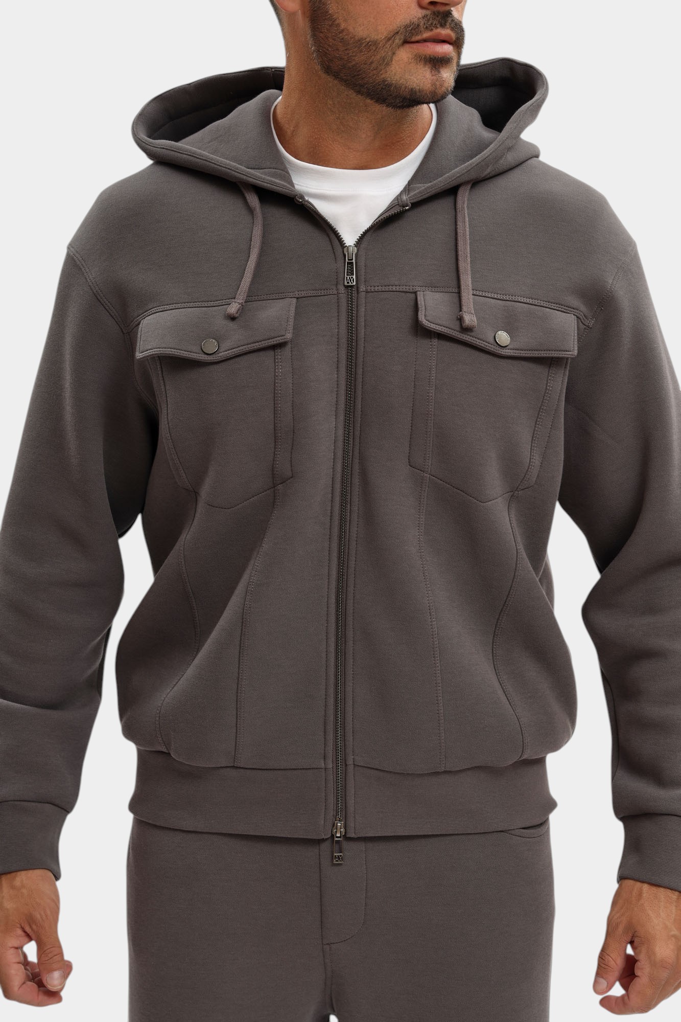 XM000967_AF16222 Толстовка с/к Armani Exchange Серый