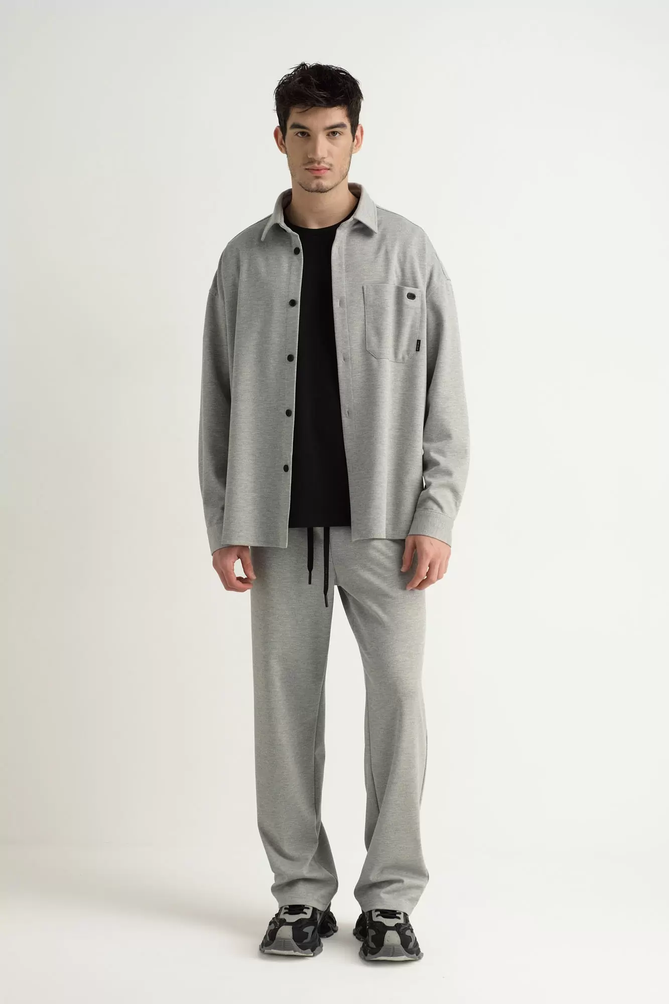 M-242-TH-56-0055 Рубашка д/р The Hills Серый