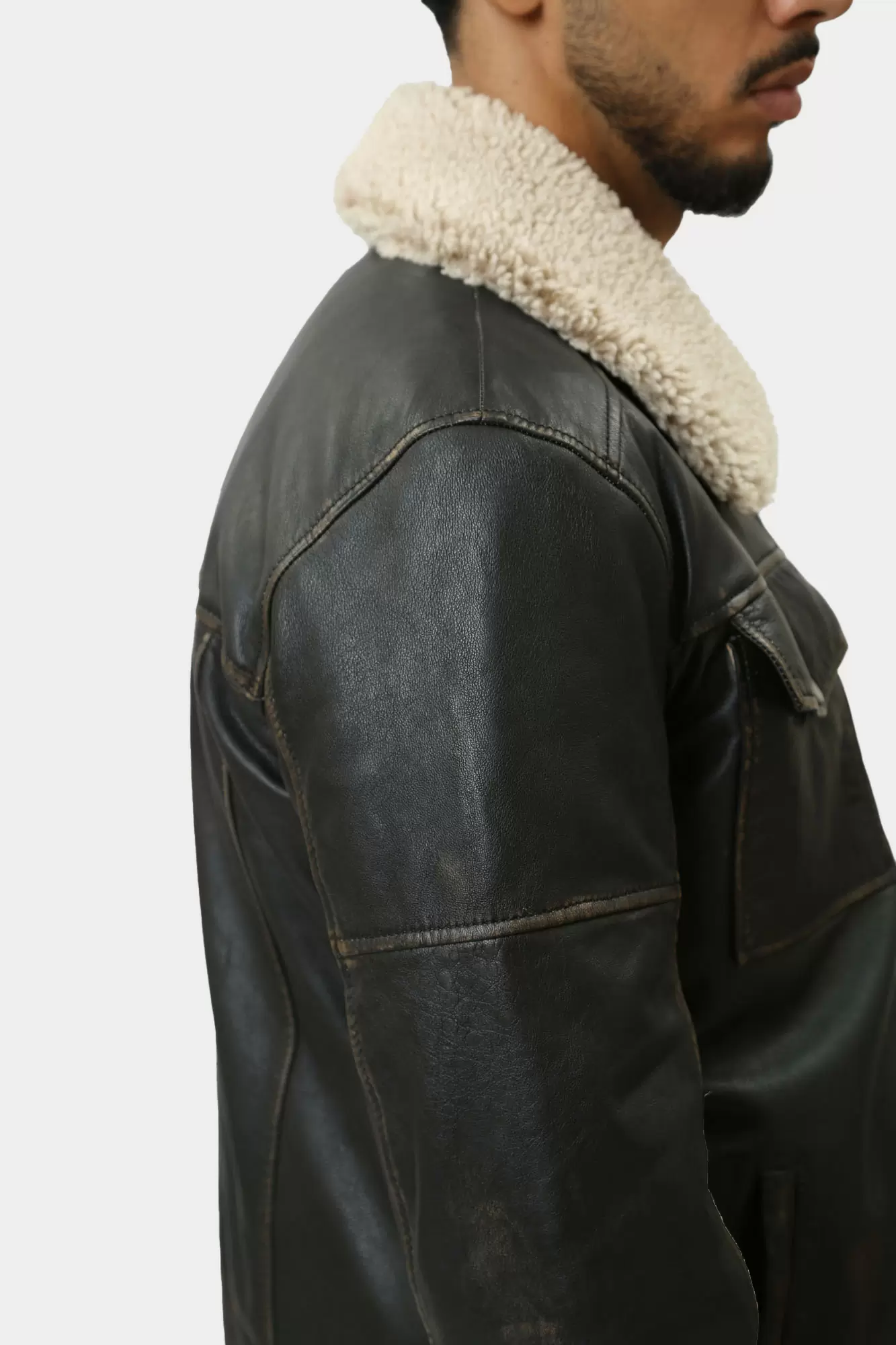 MU-M242-188 FF Куртка кожаная Mustang Черный