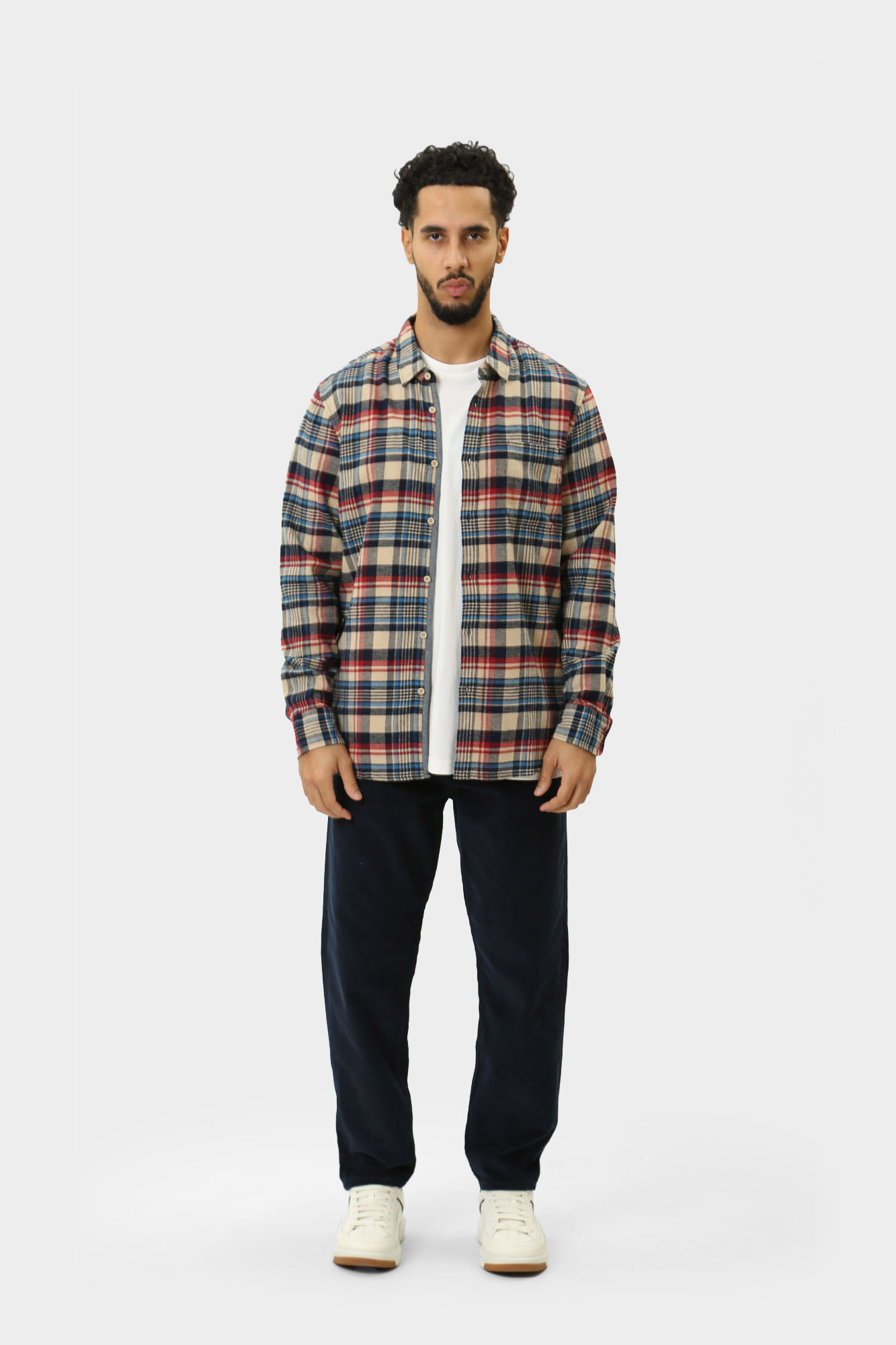 1015908 Рубашка д/р Mustang Синий