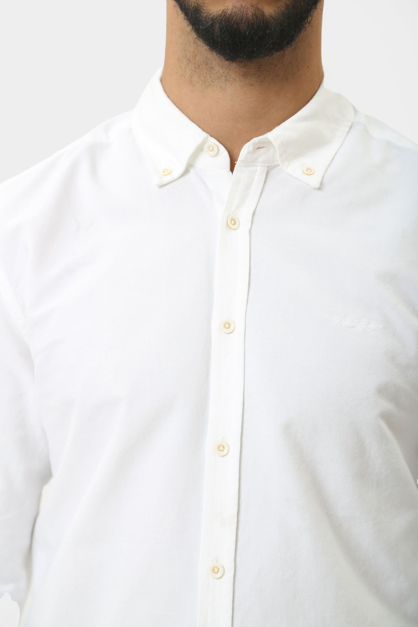 1015620 Рубашка д/р Mustang Белый